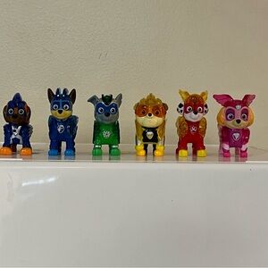 Paw Patrol Mighty Pups Charged Up Light up Pups Complete set